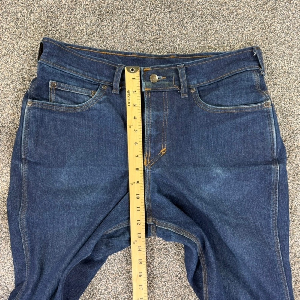 Origin USA Maine Made Dark Wash Straight Leg Fit Indigo Wash Denim Jeans Mens 34 - Picture 10 of 13